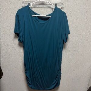 Maternity Chic Teal Short Sleeve Women's Top